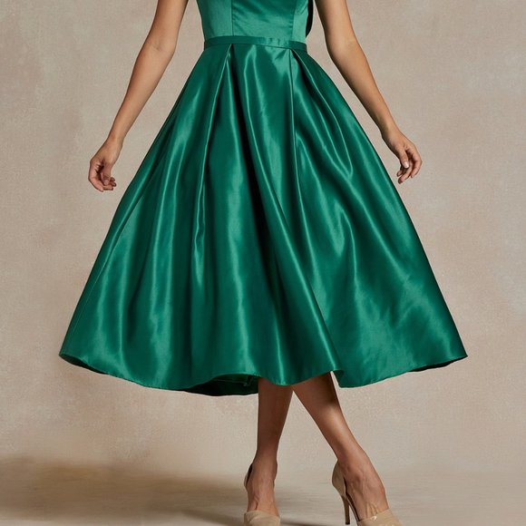 NEW LONG ONE SHOULDER A-LINE SILHOUETTE SLEEVELESS DRESS WITH ZIP BACK NX JE931 - Picture 5 of 8